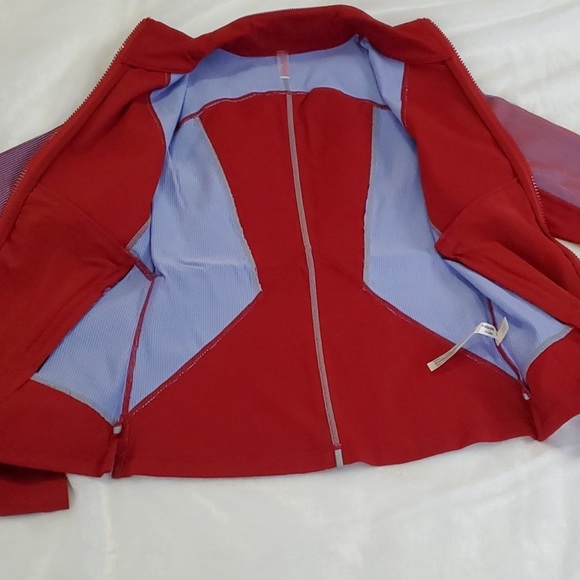 Free People Movement Hardio Cardio Track Jacket Womens Size XS Red Full Zip NEW - Picture 12 of 16
